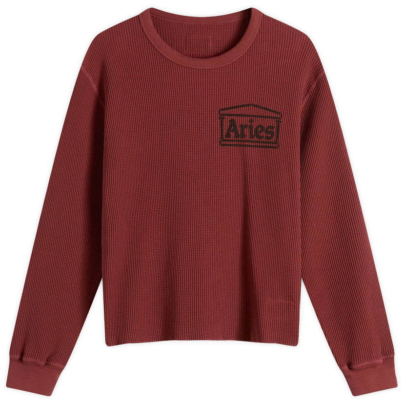 T-shirt Aries Aries Women's Reversible Long Sleeve Baby Fit Tee Röd | AR40666-BGY