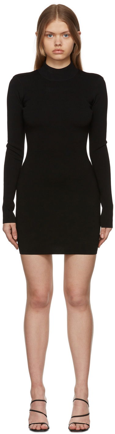 Klä Nanushka Mock Neck Long Sleeve Mini Dress Svart | NW22RSDR01599