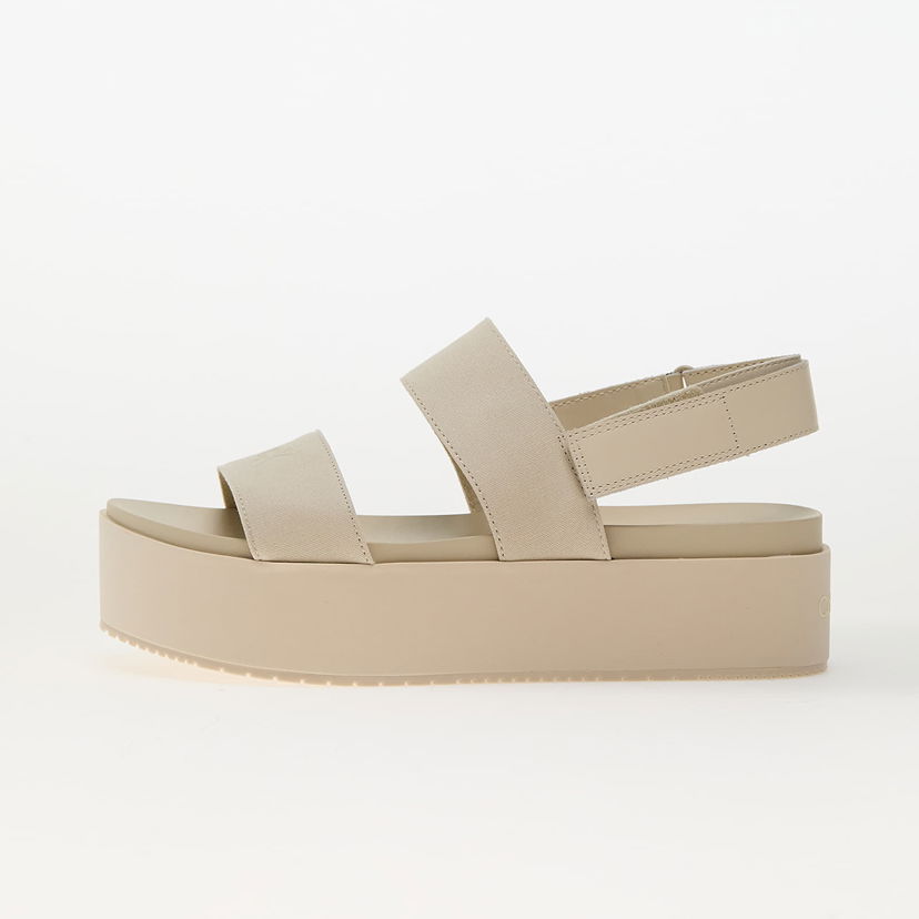 Sneakers och skor CALVIN KLEIN Flatform Sandal Slin Beige Beige | YW0YW01788 AEO
