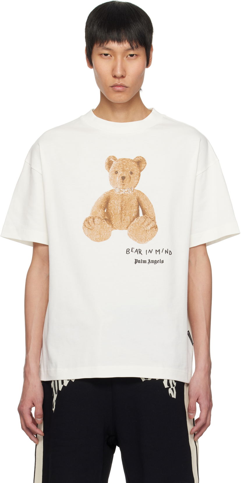 T-shirt Palm Angels Palm Angels 'Bear in Mind' T-Shirt Vit | PMAA001S25JER0050360