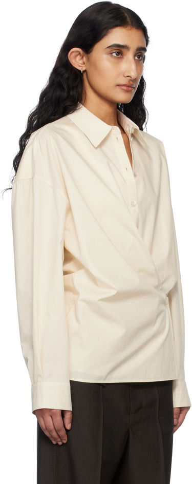 Skjorta LEMAIRE Lemaire Straight Collar Twisted Shirt Mörkblå | SH1141 LF588, 4
