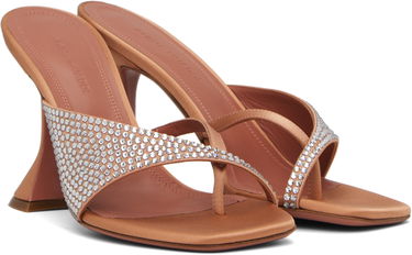 Skovård Amina Muaddi Amina Muaddi Shiona 95 Crystal-Embellished Heeled Thong Sandals Rosa | SHIONA CRYSTAL SLIPPER, 3