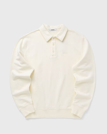 Sweatshirt Edmmond Studios Mini Logo Long-Sleeve Polo Sweatshirt Beige | 325-40-05010, 1