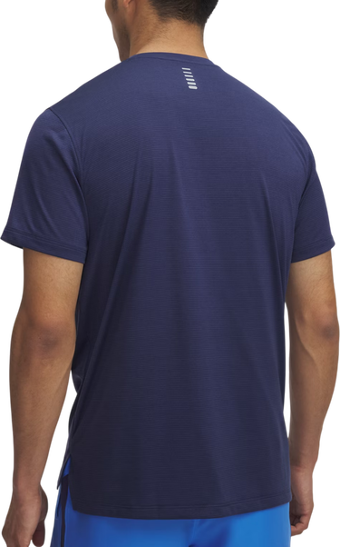 T-shirt Under Armour LAUNCH Striped Short Sleeve T-Shirt Mörkblå | 1382582-403, 2