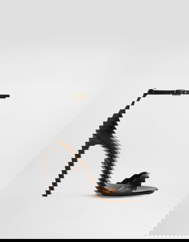 Sneakers och skor Dolce & Gabbana Polished Goatskin Ankle-Strap Heeled Sandals Svart | CR1775A573880999, 0