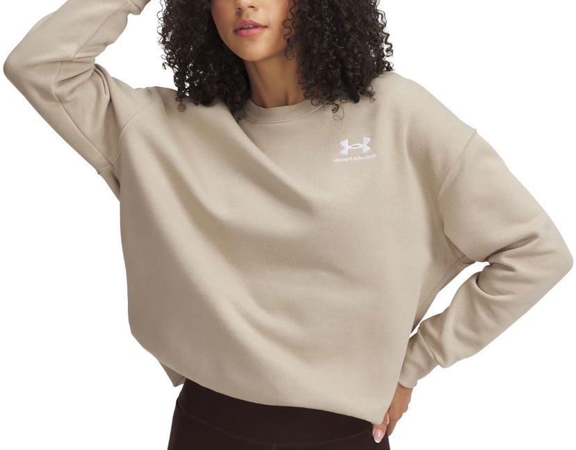 Sweater Under Armour Under Armour Icon Fleece Crew Sweatshirt Beige | 1379475-303