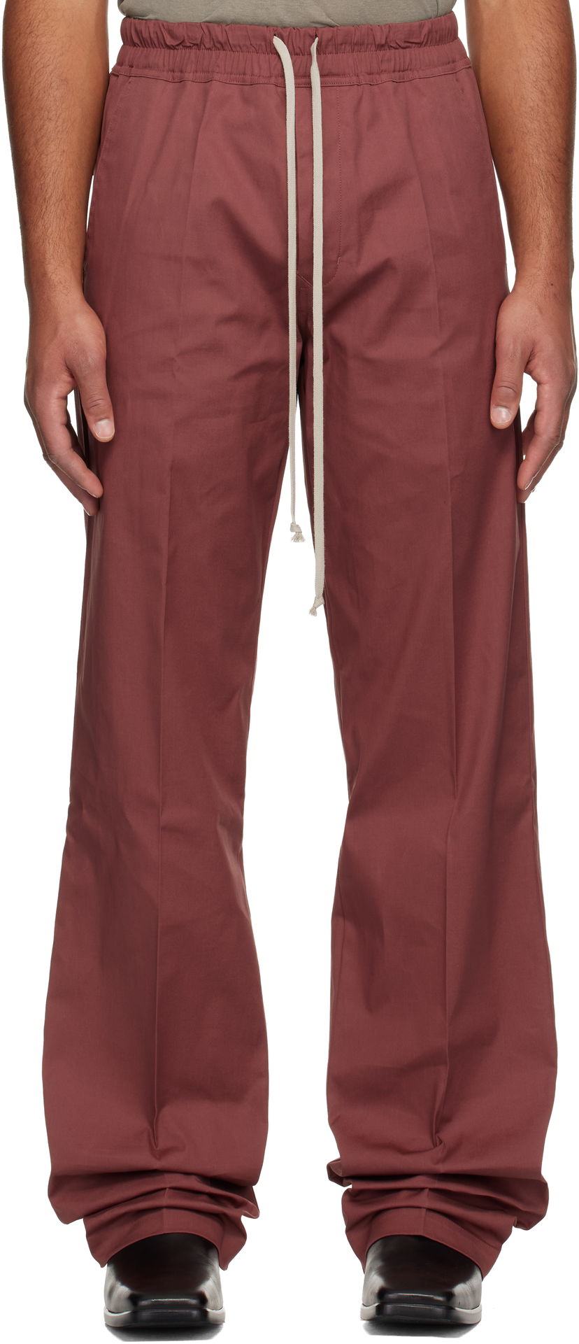 Byxor Rick Owens Concordians Dietrich Drawstring Trousers Bourgogne | RU02E1378 TE