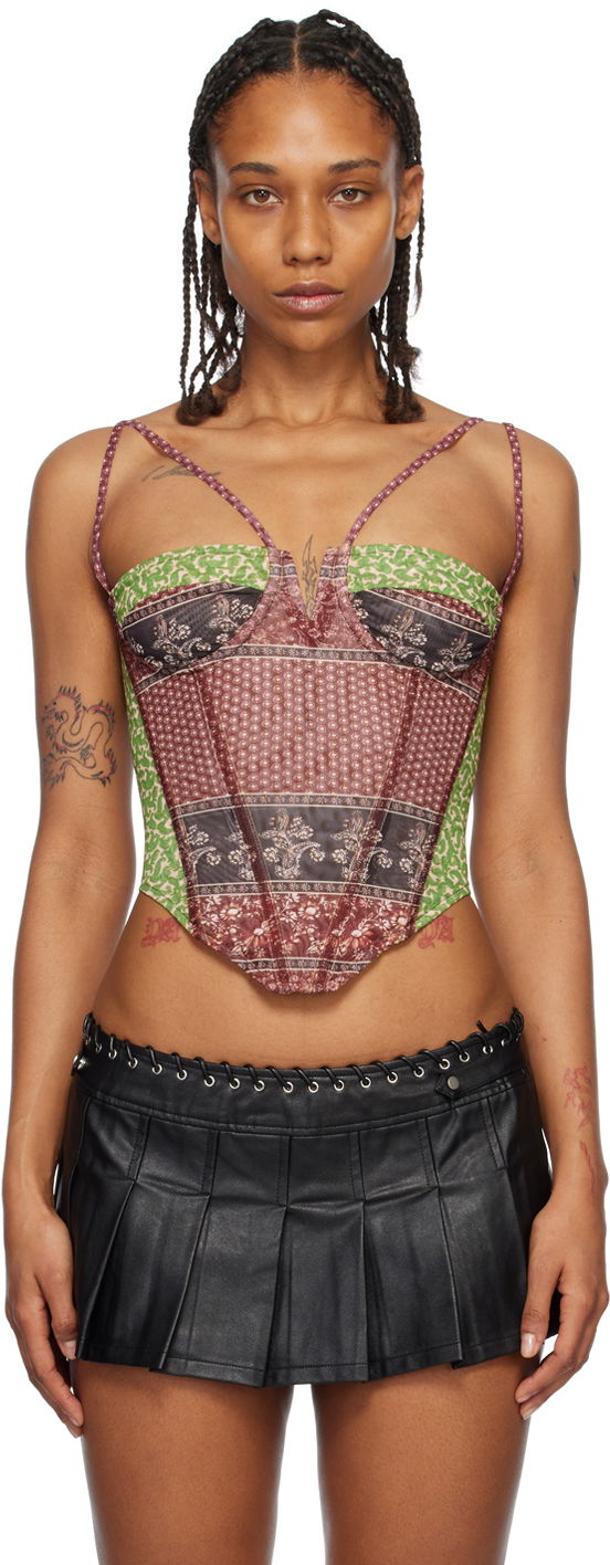 Behå Miaou Miaou Aphex Print Corset Flerfärgad | 7046PM1PNP