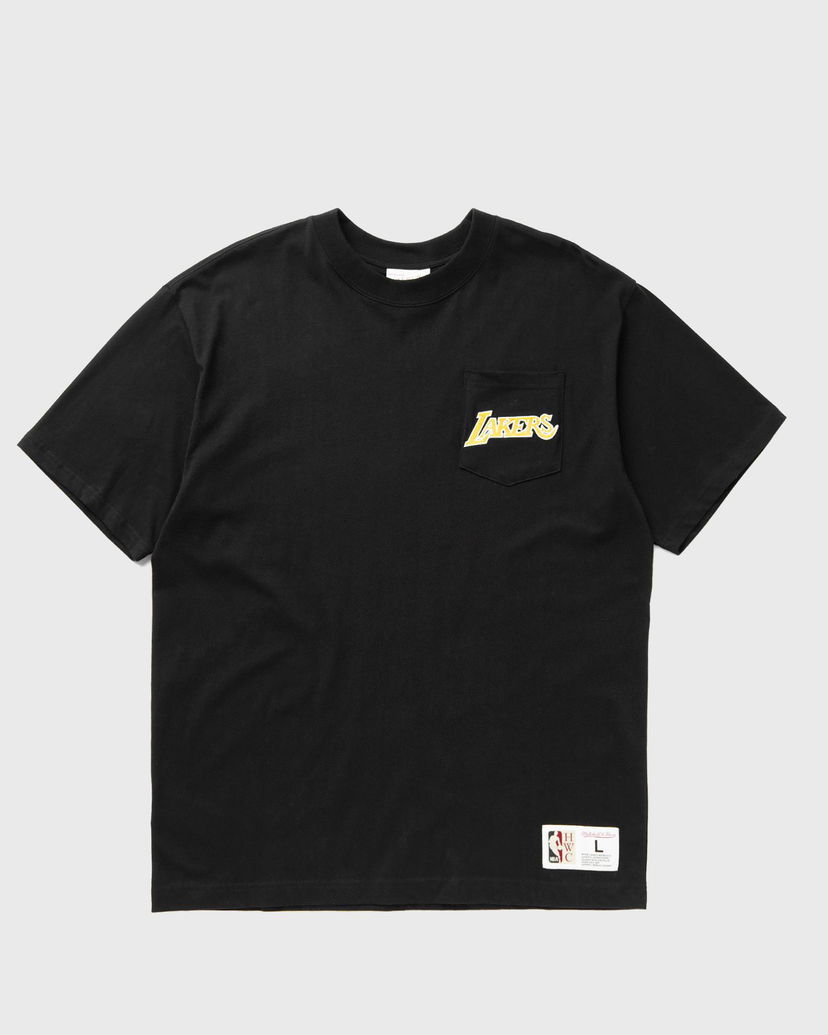T-shirt Mitchell & Ness Mitchell & Ness Los Angeles Lakers Vintage Logo Pocket T-Shirt Svart | FC9252-LALBLCK