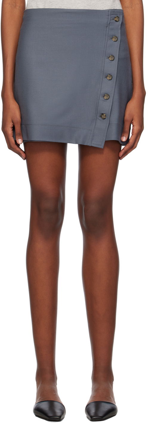 Kjol Loulou de Saison Loulou de Saison Mahaz Miniskirt Grå | MAHAZ, 0