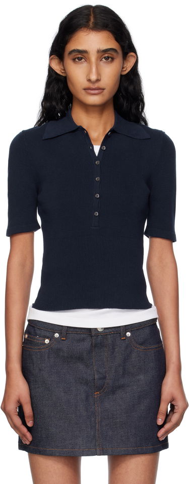 Polotröja A.P.C. A.P.C. Joelle Knit Polo Mörkblå | COGDK-F23421, 0