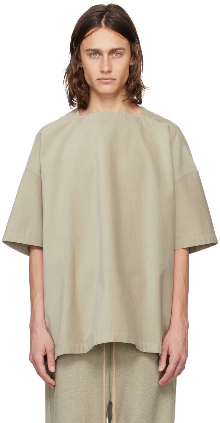 T-shirt Fear of God Green Square Neck T-Shirt Grön | FG850-203COR