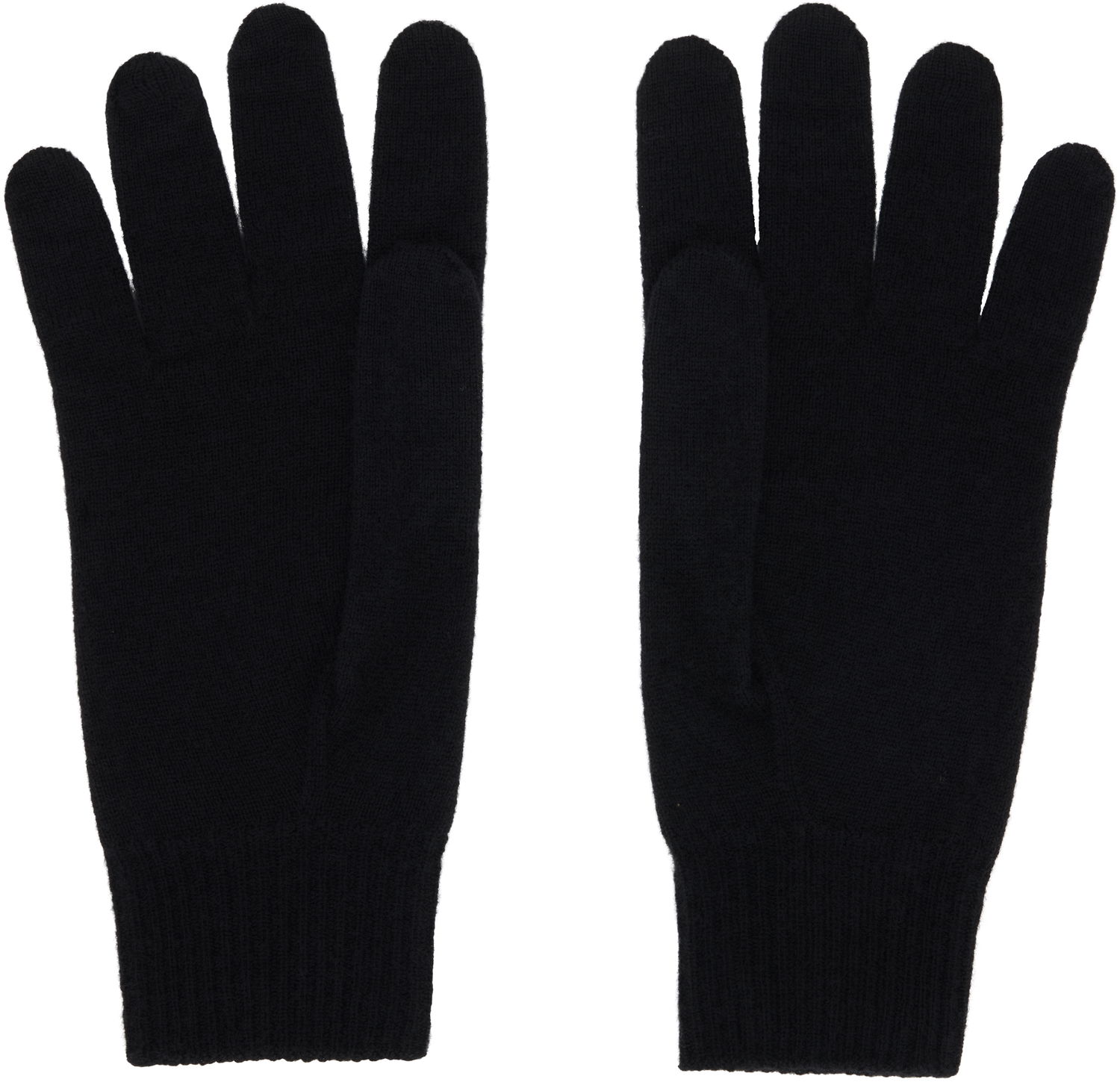 Handskar The Row The Row Leomarie Knit Gloves Svart | 10072-Y556, 1