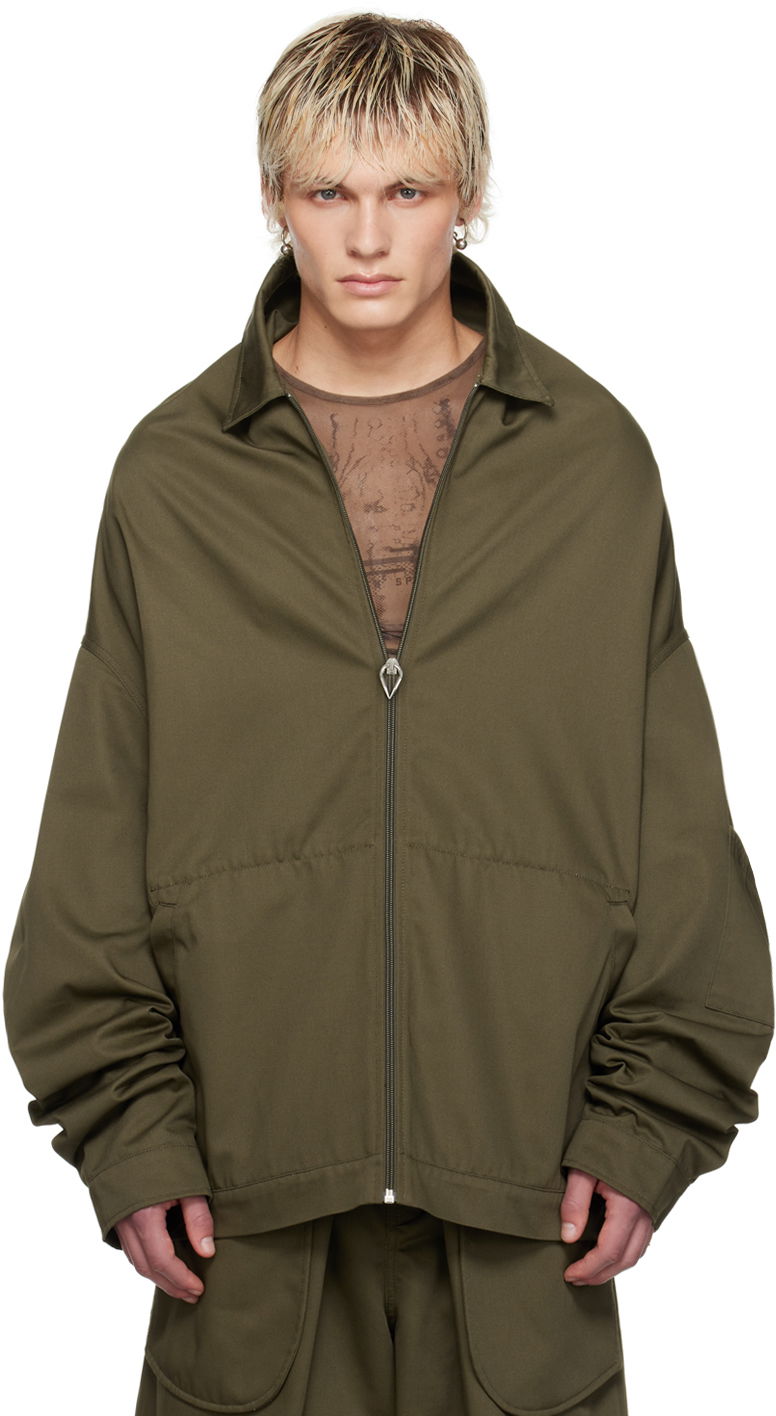 Jacka Jean Paul Gaultier Jean Paul Gaultier Shayne Oliver Edition Zip-Up Jacket Grön | 24/27-F-VE054-C048-41