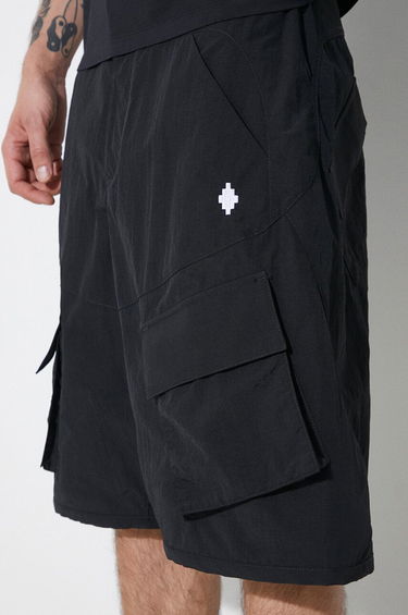 Shorts Marcelo Burlon Marcelo Burlon Cross Nylon Cargo Shorts Svart | CMCS001S24FAB0011001, 4