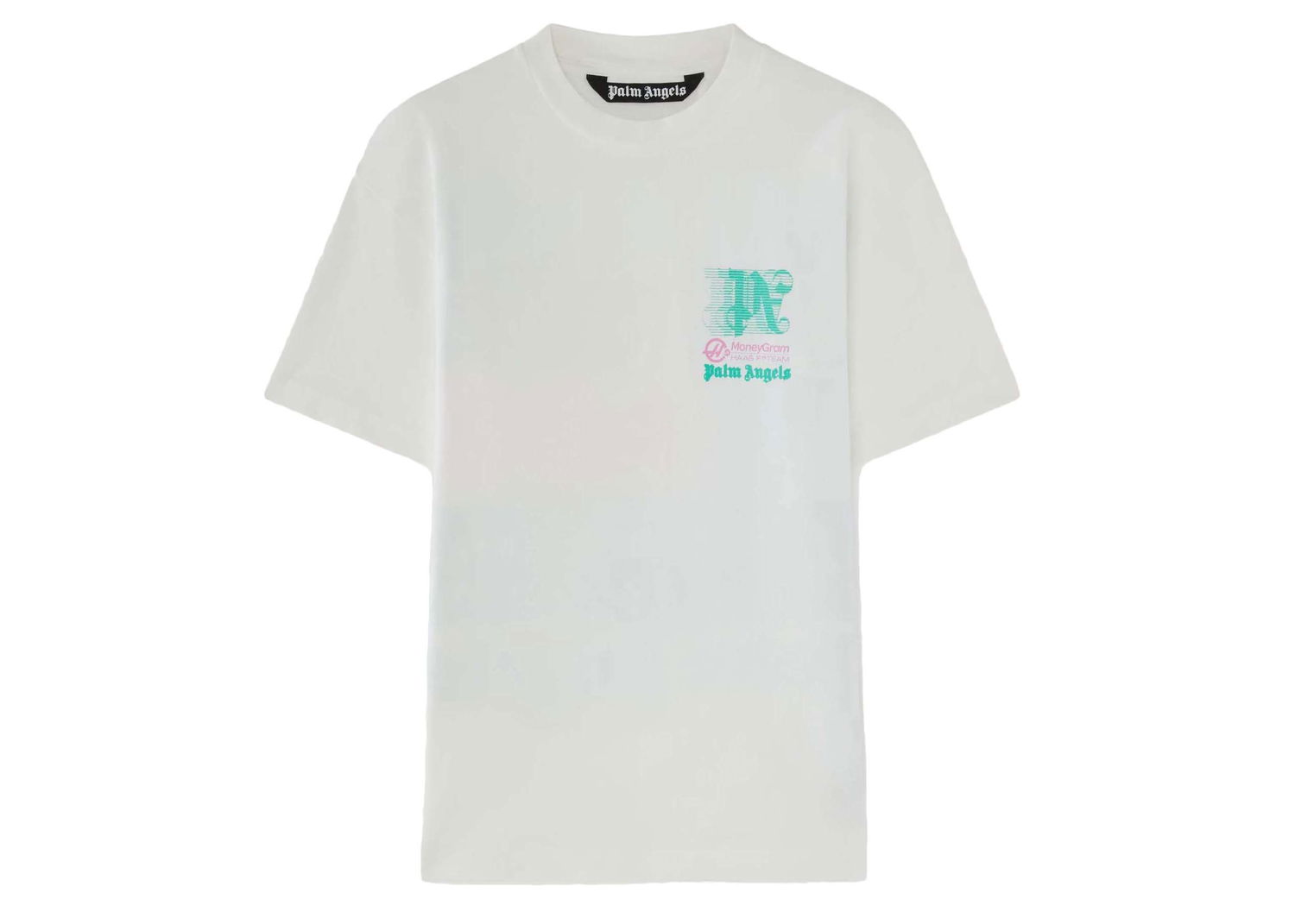 T-shirt Palm Angels Miami MoneyGram HAAS F1 Team Vit | PMAA001T24JER0030154, 0