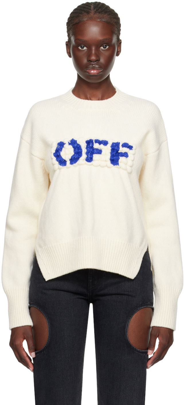 Sweater Off-White Boiled Sweater Beige | OWHE102F23KNI0010445