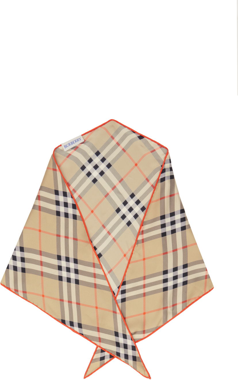 Halsduk Burberry Diamond Silk Scarf Beige | 8101852
