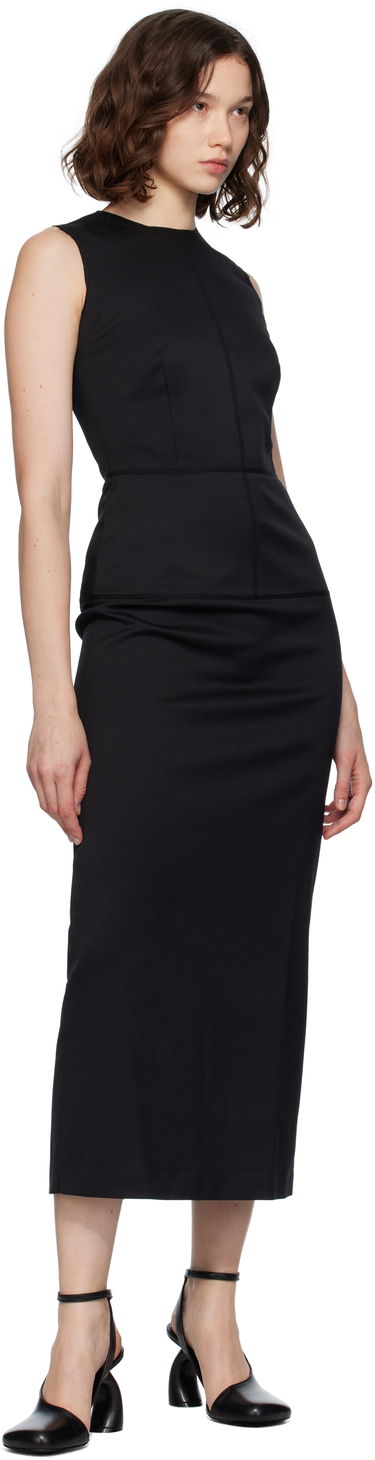 Klä Maison Margiela MM6 Maison Margiela Tailoring Wool Maxi Dress Svart | S52DG0029 S47848, 3