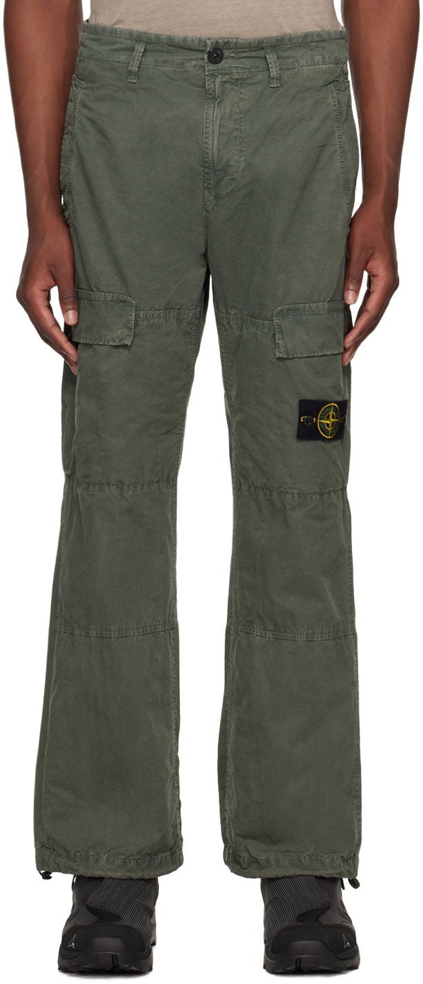 Cargo byxor Stone Island Patch Cargo Pants "Khaki" Grön | 8015311WA