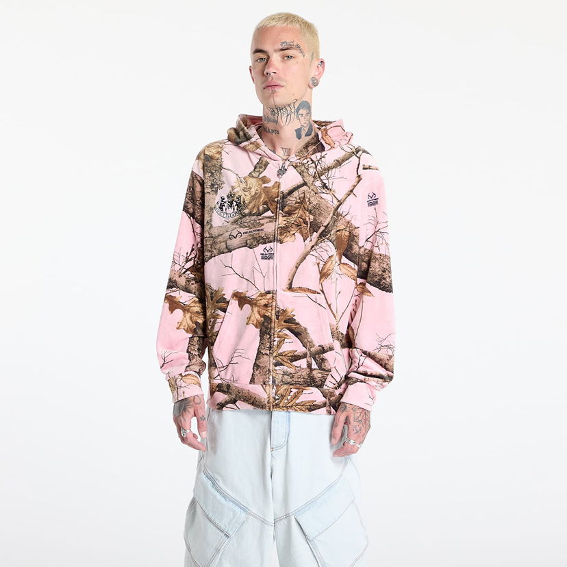 Sweatshirt Pleasures PLEASURES Realtree Velour Hoodie Rosa | P25JC001-PINK