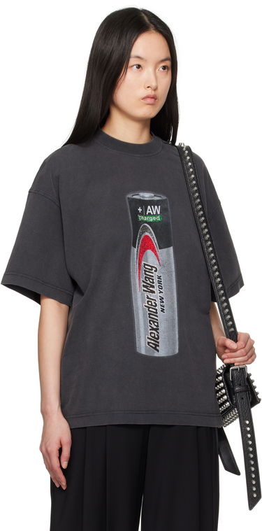 T-shirt Alexander Wang Alexander Wang Unisex Battery Logo-Print Graphic T-Shirt Svart | UCC2251832, 1