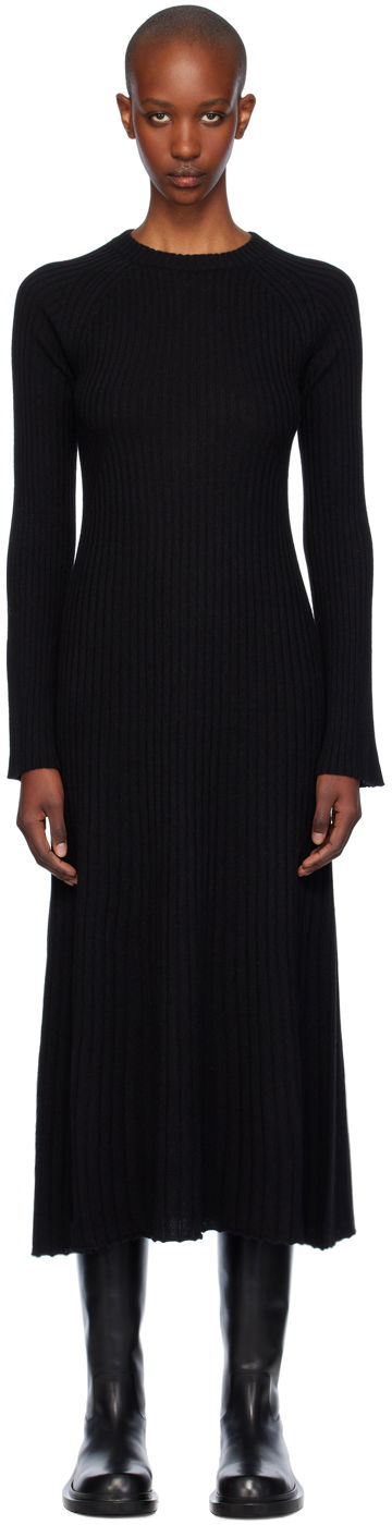 Klä Loulou de Saison Loulou de Saison Hobas Knit Midi Dress Svart | HOBAS