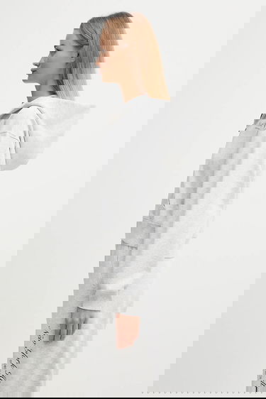 Sweatshirt Sporty & Rich Sporty & Rich 'NY Health Club' Cropped Zip Hoodie Grå | ST068602043GY03, 4