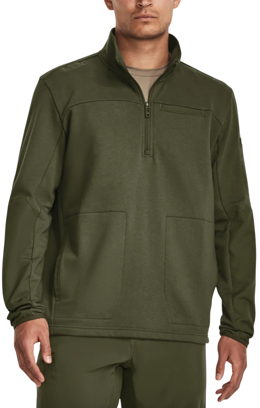 Sweatshirt Under Armour Under Armour Tac Rival Job Fleece 1/4 Zip Grön | 1379203-390