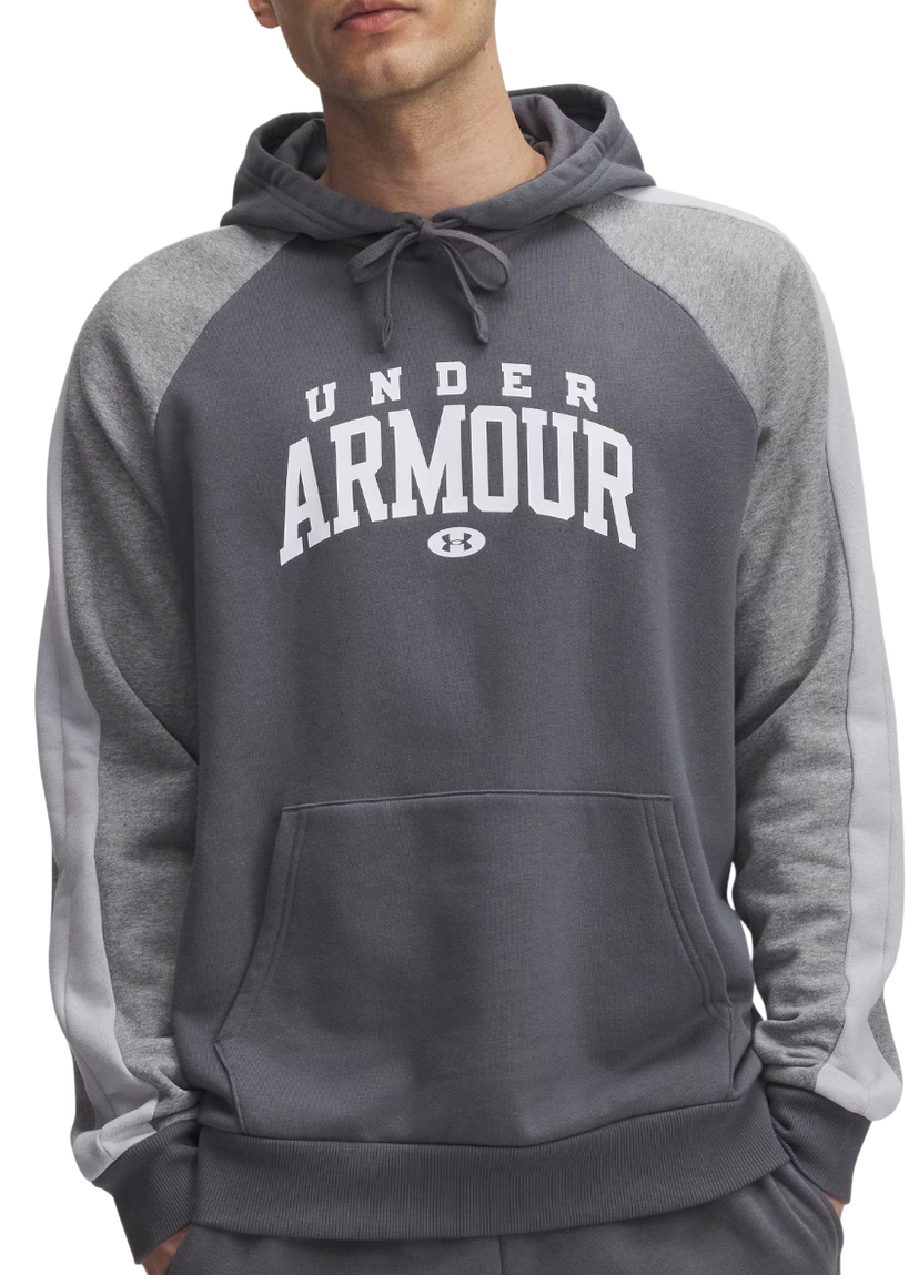 Sweatshirt Under Armour Rival Fleece Color Block Hoodie Grå | 6003958-025