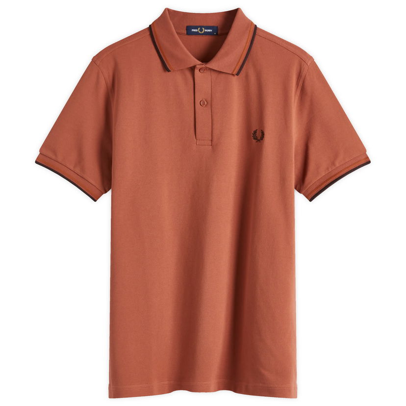 Polotröja Fred Perry Fred Perry Twin Tipped Polo Shirt, Size Large Orange | M3600-Y39