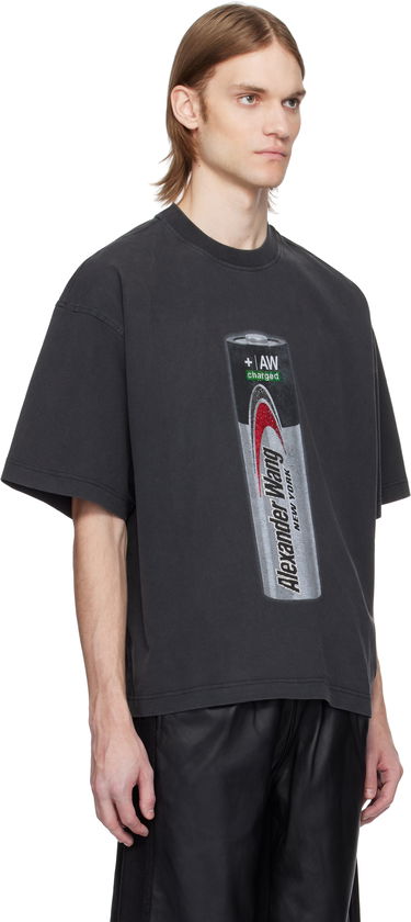 T-shirt Alexander Wang Alexander Wang Unisex Battery Logo-Print Graphic T-Shirt Svart | UCC2251832, 4