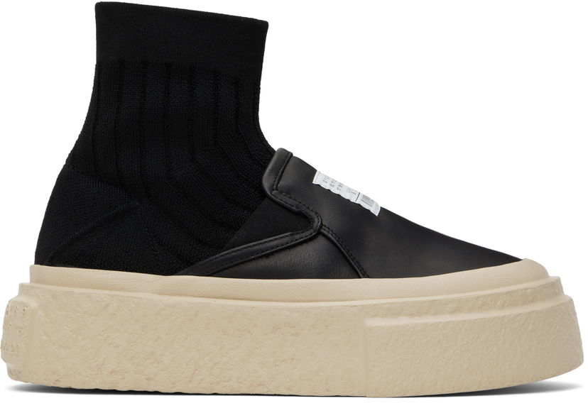 Sneakers och skor Maison Margiela MM6 Maison Margiela Knit Sock Platform Svart | S59WS0232 P8087