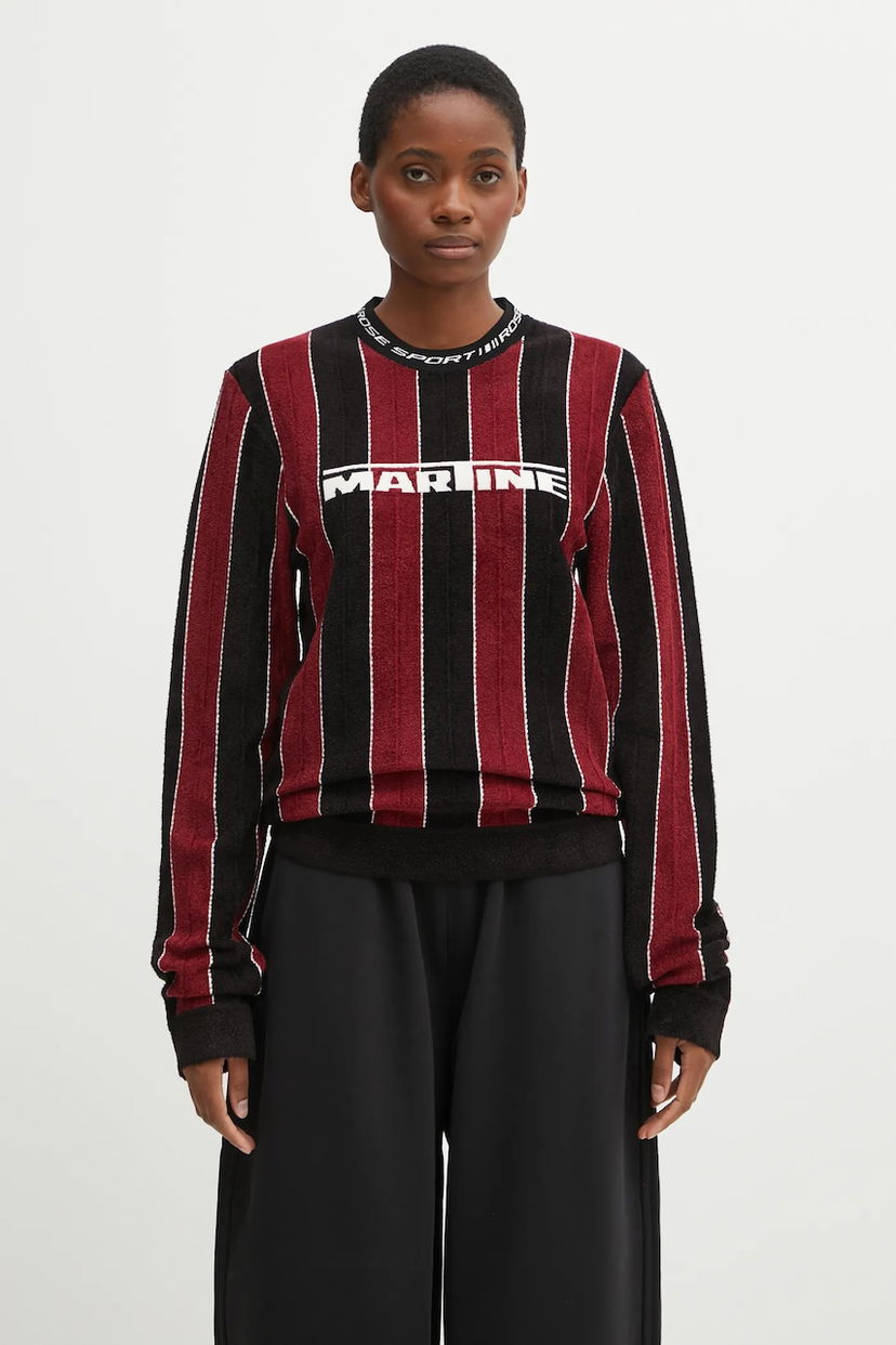 Sweater Martine Rose Martine Rose Sporty Logo Crew Striped Long-Sleeve Sweater Flerfärgad | 982YA20027