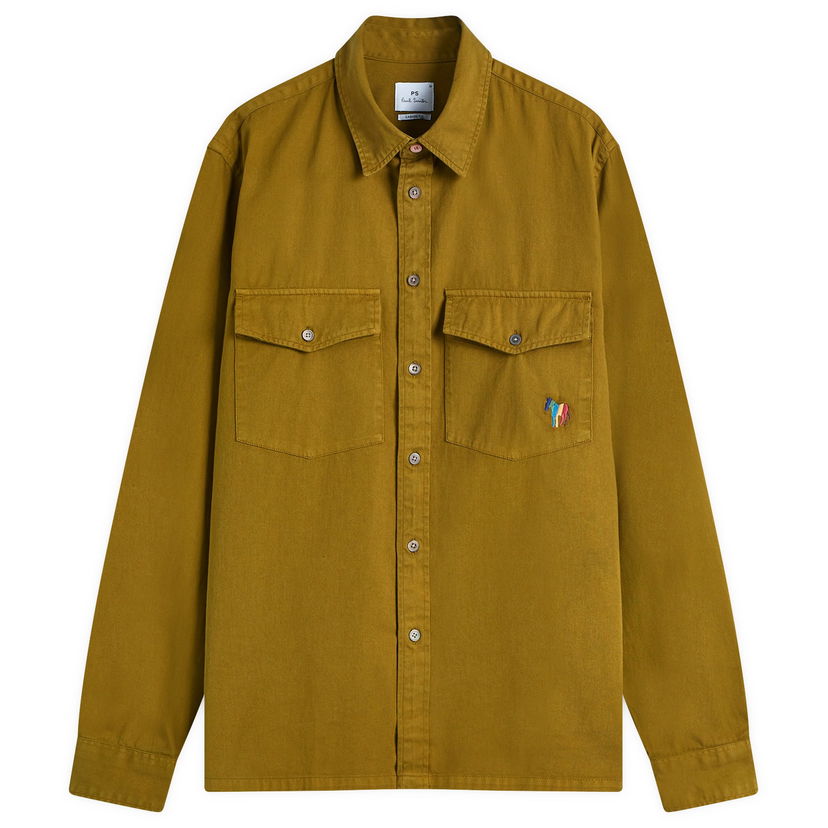 Skjorta Paul Smith Paul Smith Two-Pocket Zebra Shirt, Size Large Brun | M2R-647X-P21452-36A