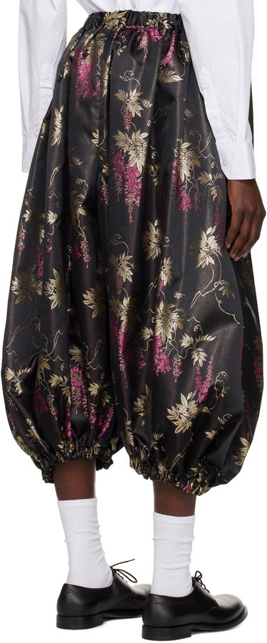 Shorts Comme des Garçons Comme des Garçons Jacquard Bloom Balloon Trousers Svart | RO-P003-051-1, 2