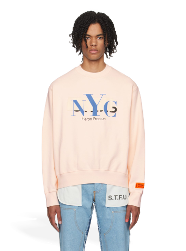 Sweatshirt HERON PRESTON 'NYC' Censored Sweatshirt Rosa | HMBA020F23JER0093046