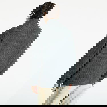 Sweater C.P. Company Lambswool Grs Full Zip Sweater Dark Shadow Grey Grå | 19CMKN131A110149A-978, 2