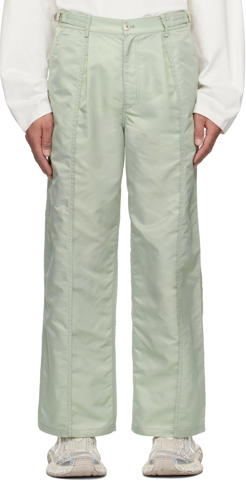 Byxor Feng Chen Wang Feng Chen Wang Nylon Trousers Grön | FUS19TR31