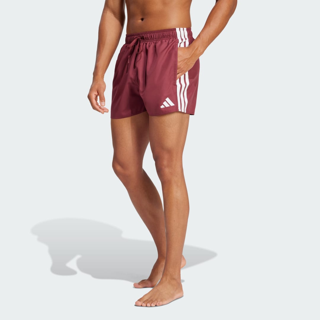 Badkläder adidas Performance 3-Stripes Swim Shorts 3-Inch Röd | JL5572, 0