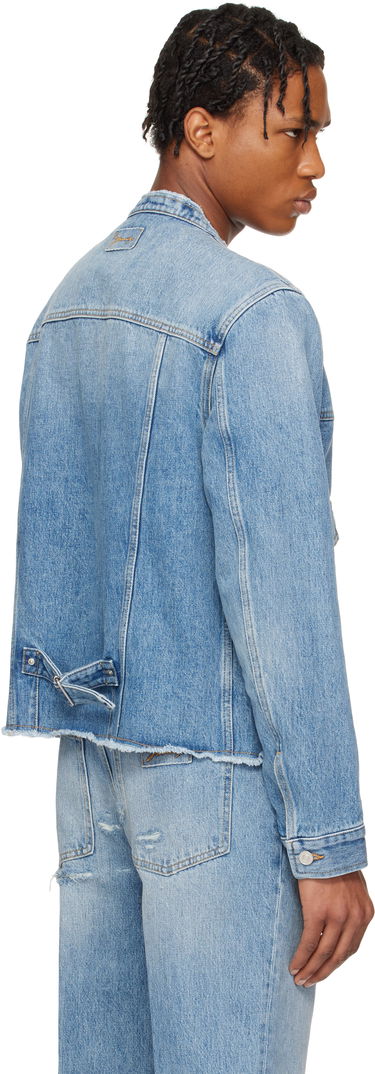 Jacka Givenchy Givenchy Reworked Biker Denim Jacket Blå | BM01BE5YCH415, 2