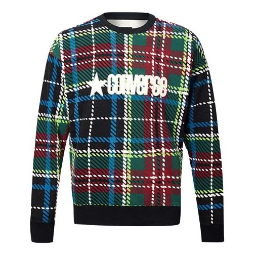 Sweater Converse Converse Plaid Crewneck Sweatshirt Flerfärgad | 10019970-057