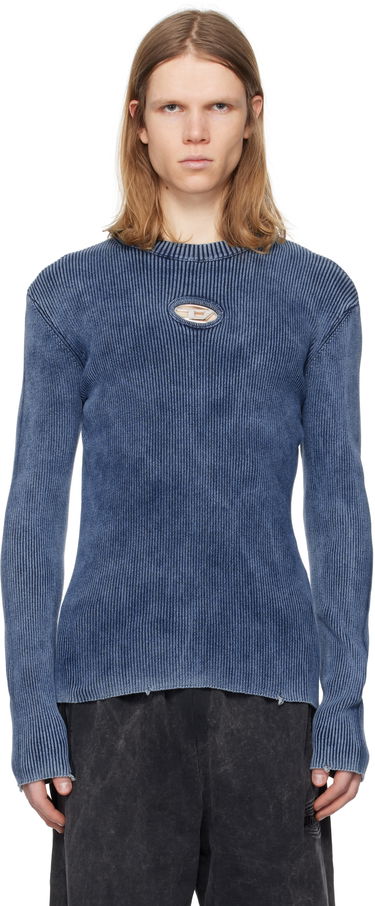 Sweater Diesel Diesel K-Darin-D Cutout Ribbed Sweater Blå | A17512-0ANAH-8AT, 0