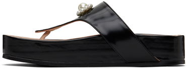 Klä Simone Rocha Simone Rocha Pearl Thong Platform Sandals Svart | SLD47D 0740, 2