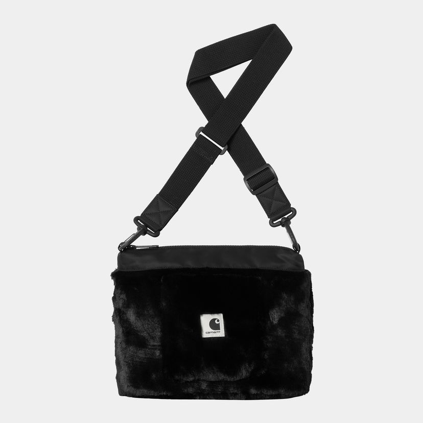 Axelväska Carhartt WIP Olney Faux Fur Shoulder Bag Svart | I035360_1