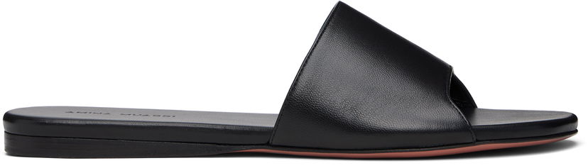 Tillbehör Amina Muaddi Amina Muaddi Bianca Sandals Svart | BIANCA FLAT