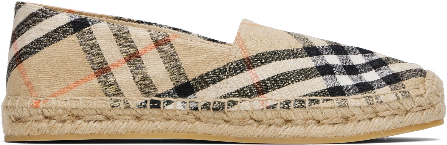 Kläder Burberry Burberry Check Mews Espadrilles Beige | 8109180, 0