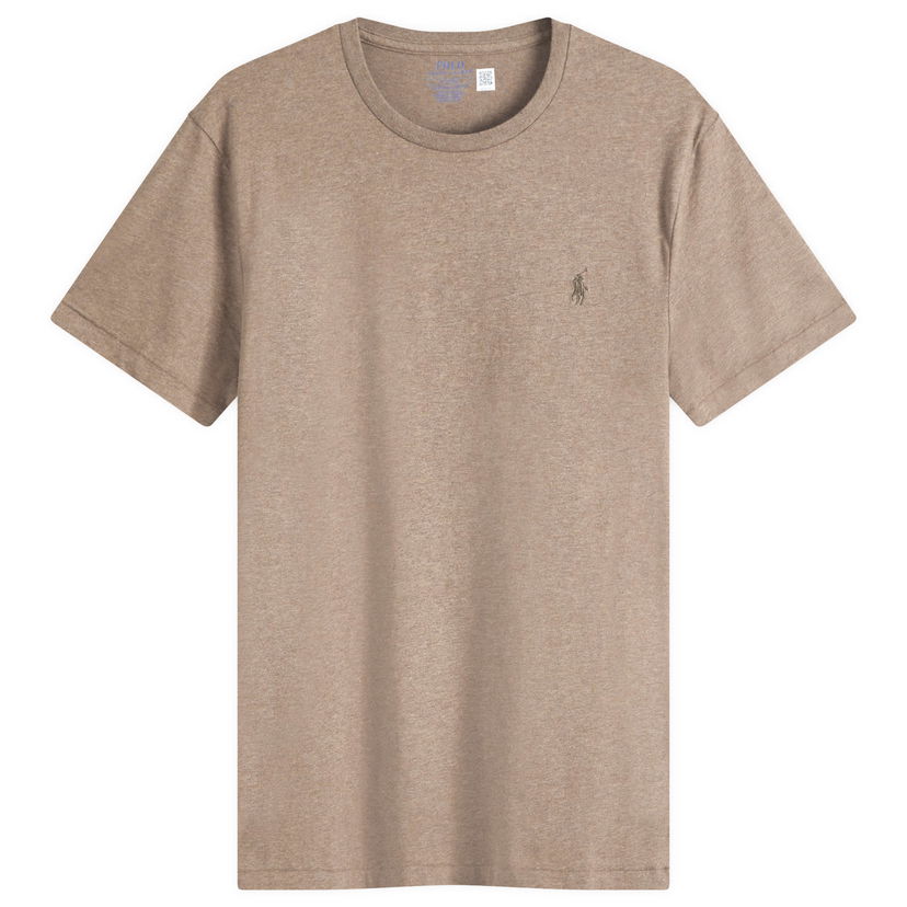 T-shirt Polo by Ralph Lauren Custom Fit T-Shirt in Heather Beige | 710671438400