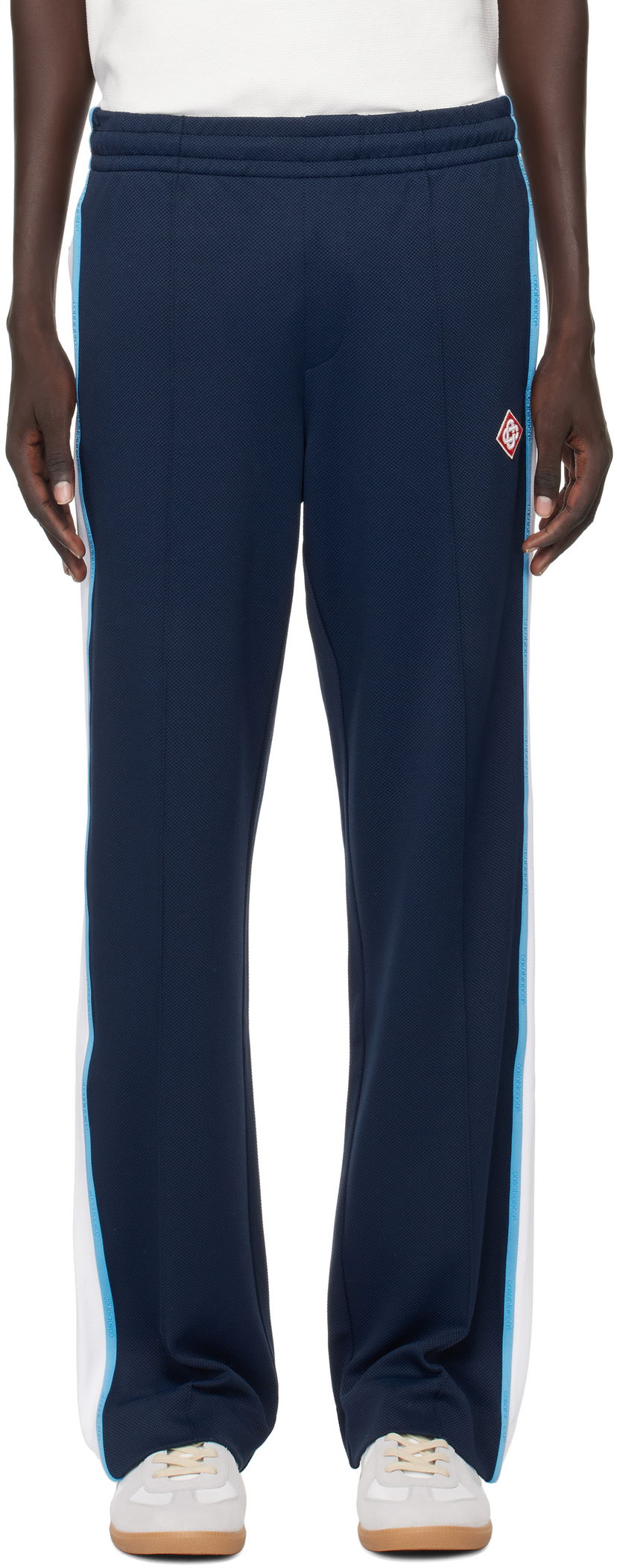 Träningsbyxor Casablanca Casablanca Pique Track Pants Mörkblå | MPF25-JTR-192-01