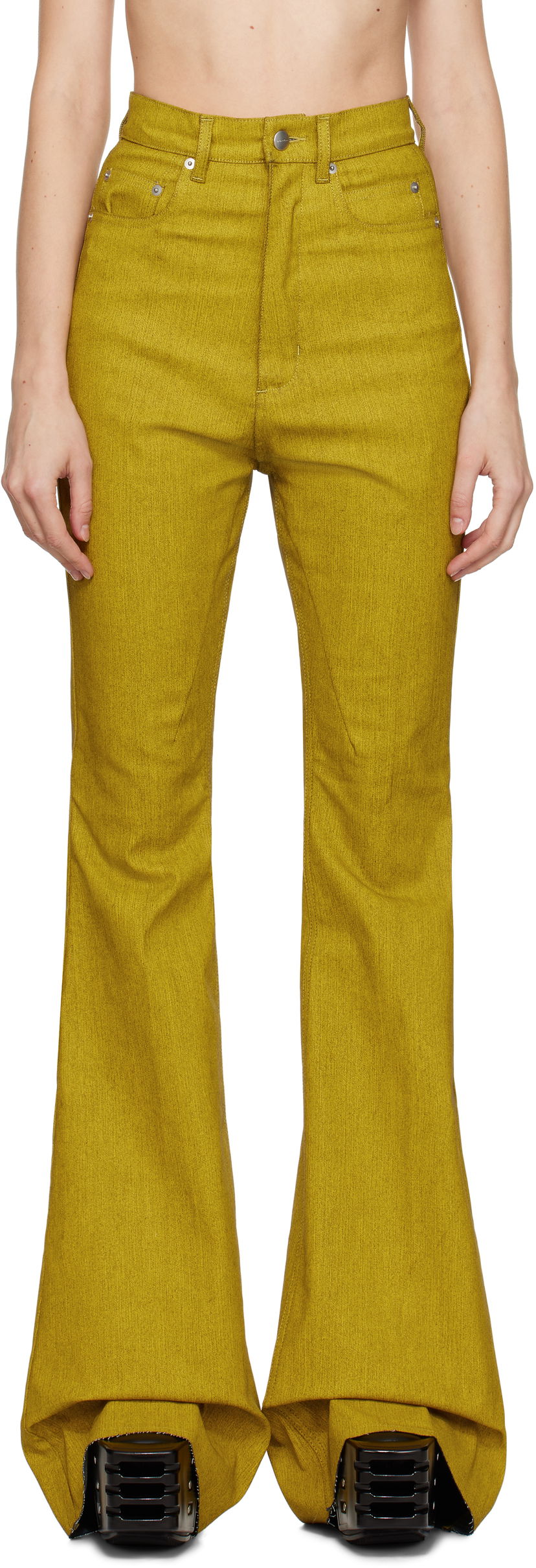 Jeans Rick Owens Bootcut Jeans Gul | RO02D3329 SMT